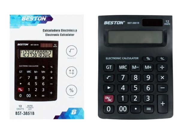 CALCULADORA BESTON ECONOMICA NEGRA