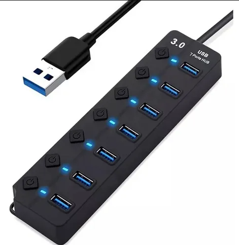 HUB USB 7 PUERTOS CON SWITCH